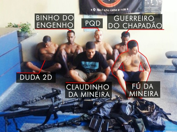 Cúpula do crime no Rio foi presa no Chapadão nesta terça-feira  (Foto: Reprodução/TV Globo)