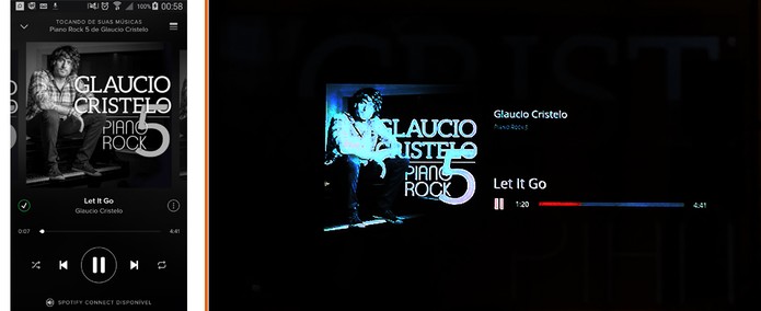 As músicas serão controladas pelo app do Spotify e tocarão na TV (Foto: Reprodução/Barbara Mannara)