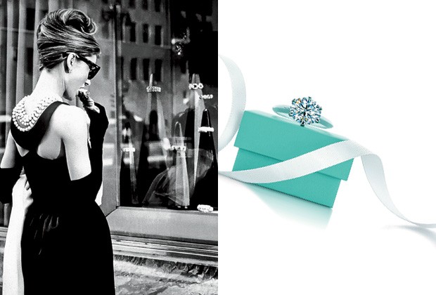 Audrey Hepburn em "Bonequinha de Luxo" e a "Little Blue Box" (Foto: Other/ Getty Images / Reprodução) Audrey Hepburn em "Bonequinha de Luxo" e a "Little Blue Box" (Foto: Other/ Getty Images / Reprodução)