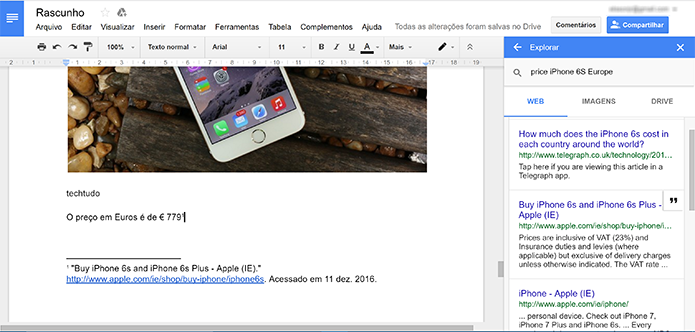 Google Docs Facilita Pesquisa E Citacao De Fontes Em Textos Dicas E Tutoriais Techtudo