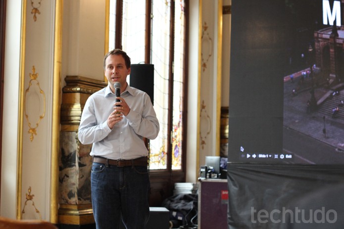 Alessandro Germano, chefe de parcerias do Google, em evento no Teatro Municipal (Foto: Alessandro Junior / TechTudo) Alessandro Germano, chefe de parcerias do Google, em evento no Teatro Municipal (Foto: Alessandro Junior / TechTudo)