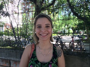 ENEM 2016 - DOMINGO (6) - PORTO ALEGRE (RS) - Katielle Pereira de Freitas, 19 anos, esperava tema mais atual, mas aproveitou para desabafar na redação (Foto: João Henrique Bosco/G1) ENEM 2016 - DOMINGO (6) - PORTO ALEGRE (RS) - Katielle Pereira de Freitas, 19 anos, esperava tema mais atual, mas aproveitou para desabafar na redação (Foto: João Henrique Bosco/G1)
