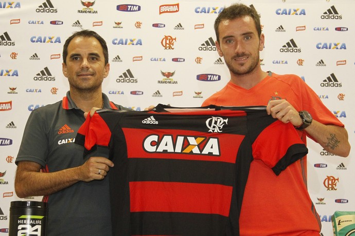 Apresentação Mancuello, Flamengo (Foto: Gilvan de Souza / Flamengo)