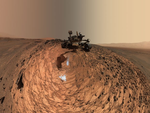 Nasa divulgou nova 'selfie' do robô Curiosity, que está em missão em Marte desde 2012 (Foto: NASA/JPL-Caltech/MSSS)