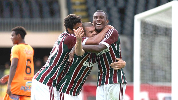 Wagner comemora gol do Fluminense contra o Nova Iguaçu (Foto: Nelson Perez / Fluminense. F.C.)