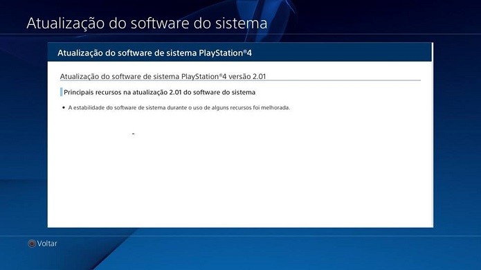 PlayStation 4 recebeu a atualização 2.01 que corrige o bug do modo de repouso. (Foto: Reprodução/Emanuel Schimidt)