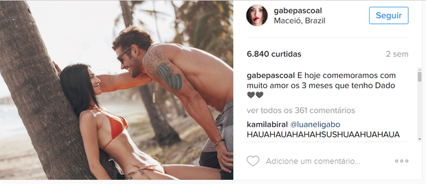 Gabe Pascola brinca em legenda com Dado Dolabella (Foto: Reprodução/Instagram)