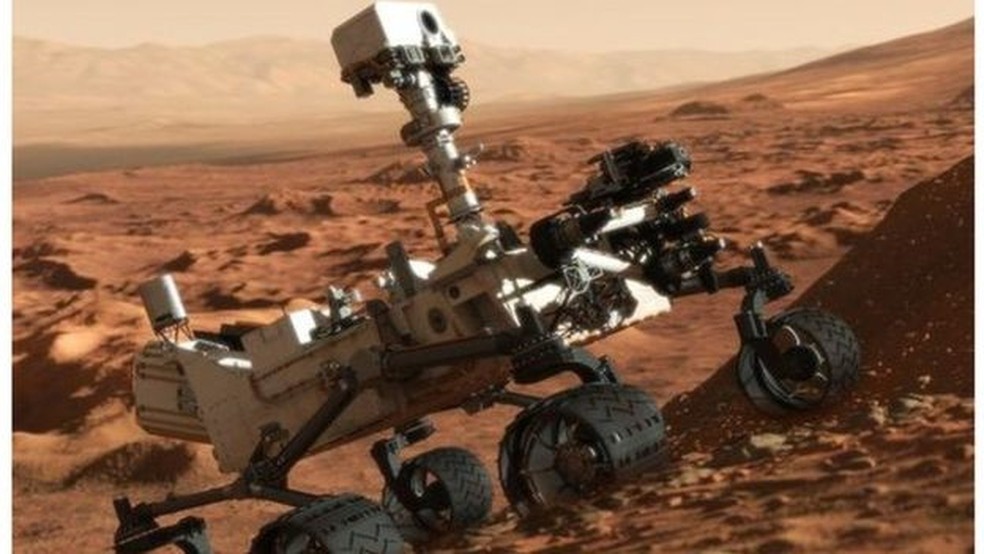 O veículo Curiosity tem revelado detalhes nunca vistos antes da superfície de Marte.  (Foto: Nasa)