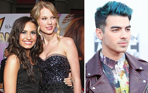 Demi Lovato, Taylor Swift e Joe Jonas (Foto: Getty Images)