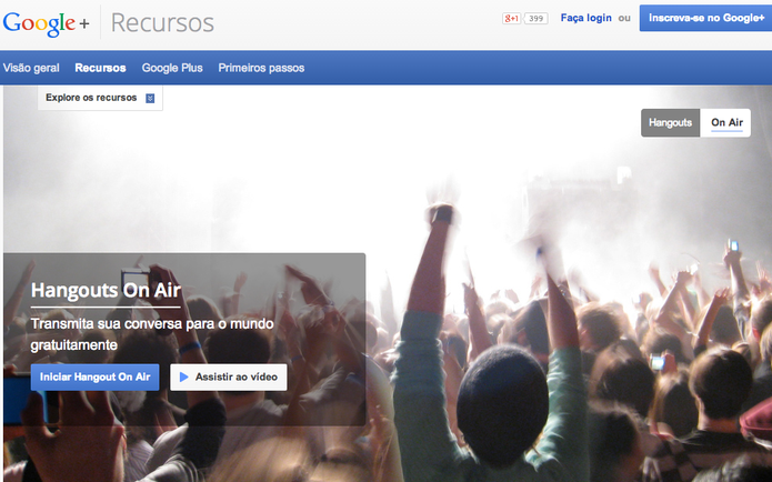hangouts on air (Foto: hangouts on air) hangouts on air (Foto: hangouts on air)