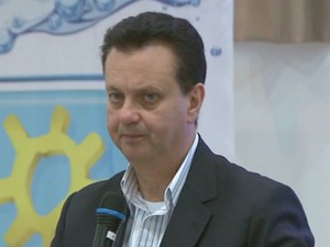 Gilberto Kassab, ministro das Cidades, em Americana (Foto: Reprodução/EPTV)