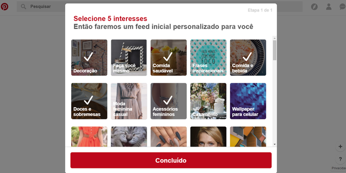 Como usar o Pinterest (Foto: Reprodução/Luana Marfim) Como usar o Pinterest (Foto: Reprodução/Luana Marfim)