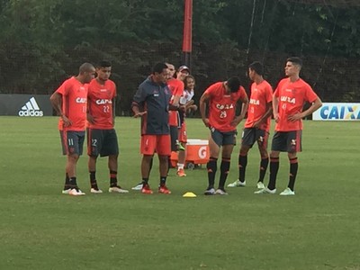 Everton e Emerson Sheik treino Flamengo (Foto: Felippe Costa)