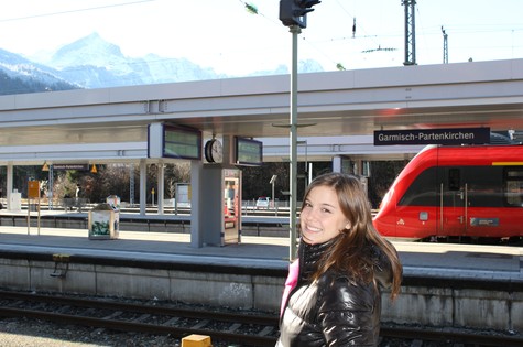 Alice Wegmann em Garmisch-Partenkirchen, na Alemanha (Foto: Arquivo pessoal)