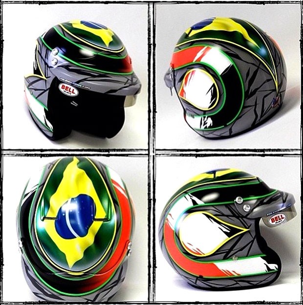 Novo capacete nelsinho piquet (Foto: Reprodução / Instagram piquetjr)