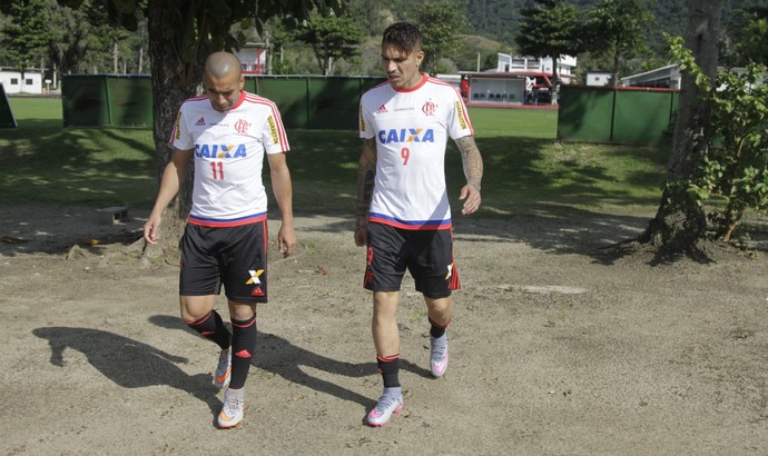 Emerson e Guerrero Flamengo (Foto: Gilvan de Souza / Flamengo)