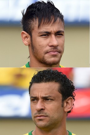 Neymar e Fred (Foto: AFP)