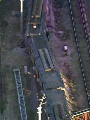 Descarrilamento de trem da linha 7-Rubi da CPTM (Foto: Reprodução/TV Globo)