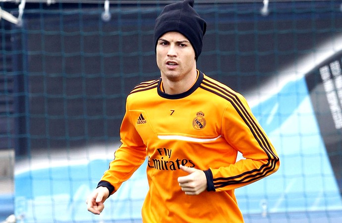 Cristiano Ronaldo treino do Real Madrid (Foto: EFE) Cristiano Ronaldo treino do Real Madrid (Foto: EFE)