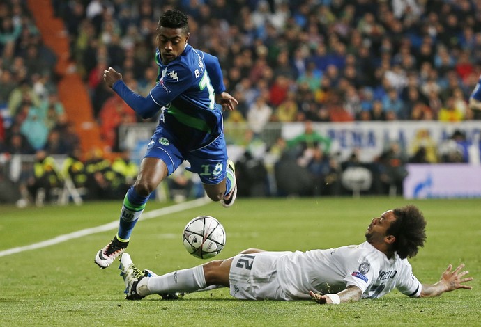 Bruno Henrique e Marcelo Real Madrid x Wolfsburg (Foto: Reuters)