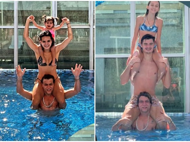 Fabio Assunção com Ana e os filhos (Foto: Reprodução/Instagram)