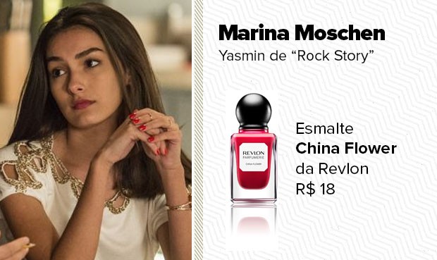 O esmalte laranja, usado pela personagem Yasmin (Marina Moschen), é da Revlon, cor China Flower. (Foto: Sandy Bahia/EGO)