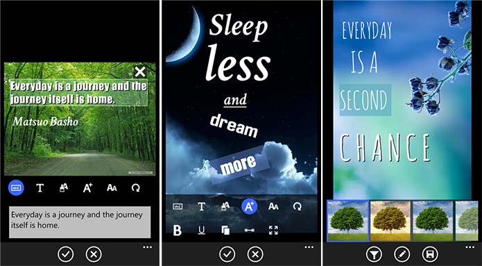 Textifier adiciona textos com diferentes fontes e tamanhos nas suas fotografias (Foto: Divulgação/Windows Phone Store)