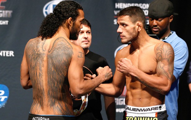 Ben Henderson e Rafael dos Anjos, Pesagem UFC (Foto: Getty Images)