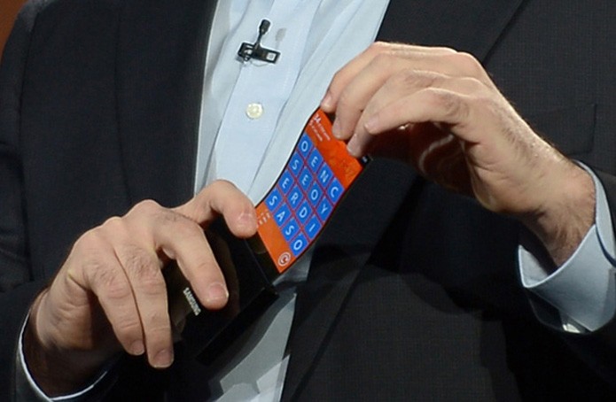 Samsung dobrável (Foto: AFP) Samsung dobrável (Foto: AFP)
