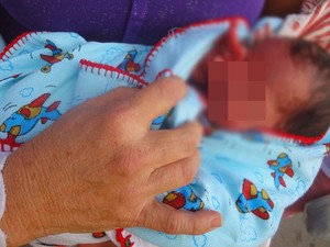 Bebê está sendo chamado de 'David Luiz' (Foto: Divulgação/ Blog Conexão Cumaru)