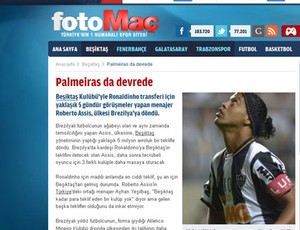 Jornal Turquia Ronaldinho (Foto: Reprodução)