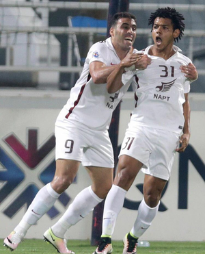 Romarinho marcou dois pelo Al Jaish nesta terça, contra o Lekhwiya (Foto: Divulgação)