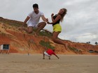 Adriana e Rodrigão mostram fotos de viagem romântica