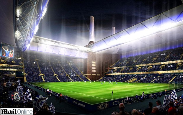 projeto do novo estádio do Chelsea (Foto: Reprodução / MailOnline)