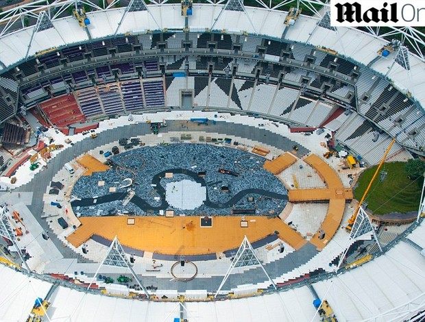 estádio olimpico de londres 2012 abertura (Foto: Reprodução/Mail Online)