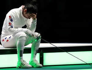 shin Lam coreia do sul esgrima londres 2012 olimpiadas (Foto: Agência Getty Images)