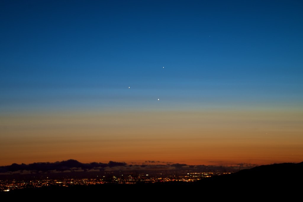 Conjunção entre Júpiter, Mercúrio e Vênus (Foto: Ray Ellersick/flickr/creative commons)