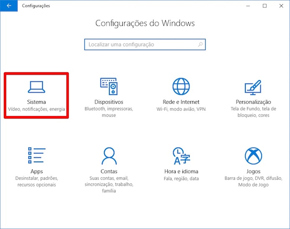 Acesse as configurações do Windows 10 (Foto: Reprodução/Helito Bijora)