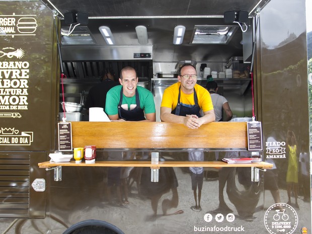 Os sócios e donos do Buzina Food Truck: Jorge Gonzalez e Márcio Silva (Foto: Divulgação) Os sócios e donos do Buzina Food Truck: Jorge Gonzalez e Márcio Silva (Foto: Divulgação)