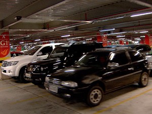 Estacionamento shopping Salvador, Bahia (Foto: Imagem TV Bahia)