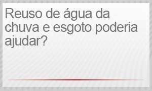 Perguntas sobre o Cantareira - Reuso de água da chuva e esgoto poderia ajudar? (Foto: Arte/G1)