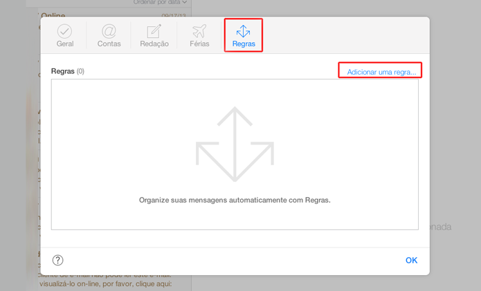 Crie uma regra no Mail para escapar do golpe (Foto: Reprodução/Marvin Costa)