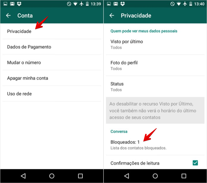 Abra as configurações de privacidade (Foto: Reprodução/Helito Bijora)