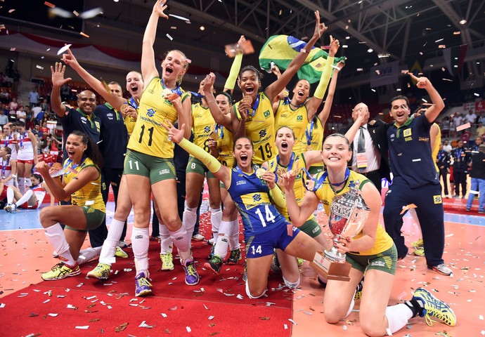 Brasil campeão mundial sub-23 vôlei feminino 2015 (Foto: Divulgação/FIVB)