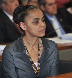 Marina Silva, durante discussão do novo Código Florestal no Senado (Foto: José Cruz/Agência Senado)