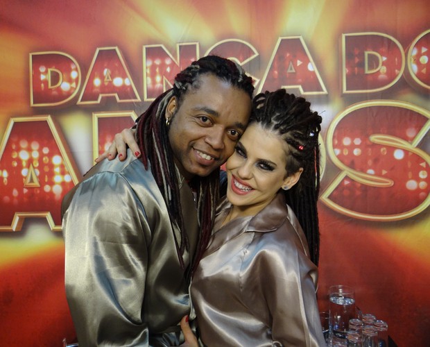 Bárbara Paz e Maurício Wetzel (Foto: Domingão do Faustão / TV Globo)