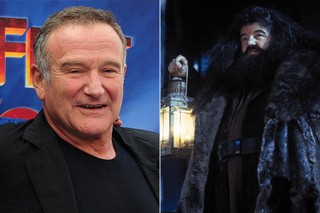 Robin Williams e Hagrid (Foto: AFP - Divulgação/ Warner Bros)