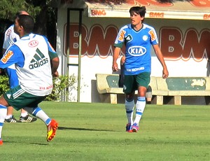 Tiago Real treino Palmeiras (Foto: Marcos Guerra / Globoesporte.com)