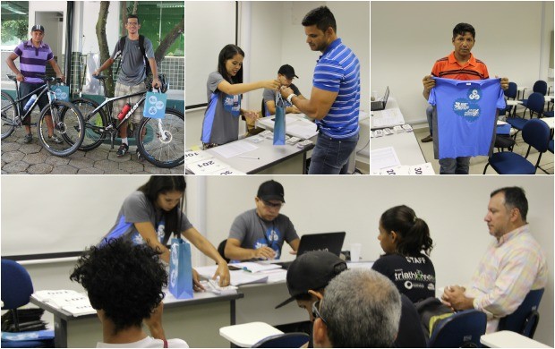 Rede Amazônica entrega kits para atletas das corridas Aguinaldo e Amélia Archer Pinto (Foto: Matheus Castro/GE-Am)