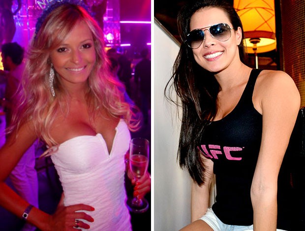 MONTAGEM _ jhenny Andrade e Camila Oliveira Ring girls UFC Rio 4 (Foto: Montagem sobre fotos de Adriano Albuquerque e Reprodução / Twitter)